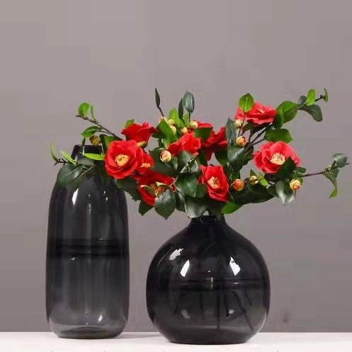 06 Camellia Artificial Silk Flowers 58cm Stem Red CAMELLIA002