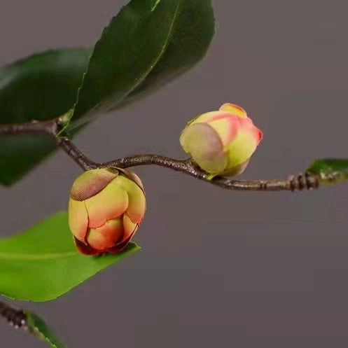 06 Camellia Artificial Silk Flowers 58cm Stem Red CAMELLIA002