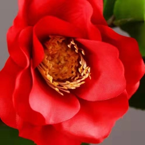 06 Camellia Artificial Silk Flowers 58cm Stem Red CAMELLIA002