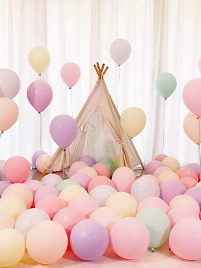 100 pcs Mix Pastel color single layer balloon baby shower realistic flower bouquet  