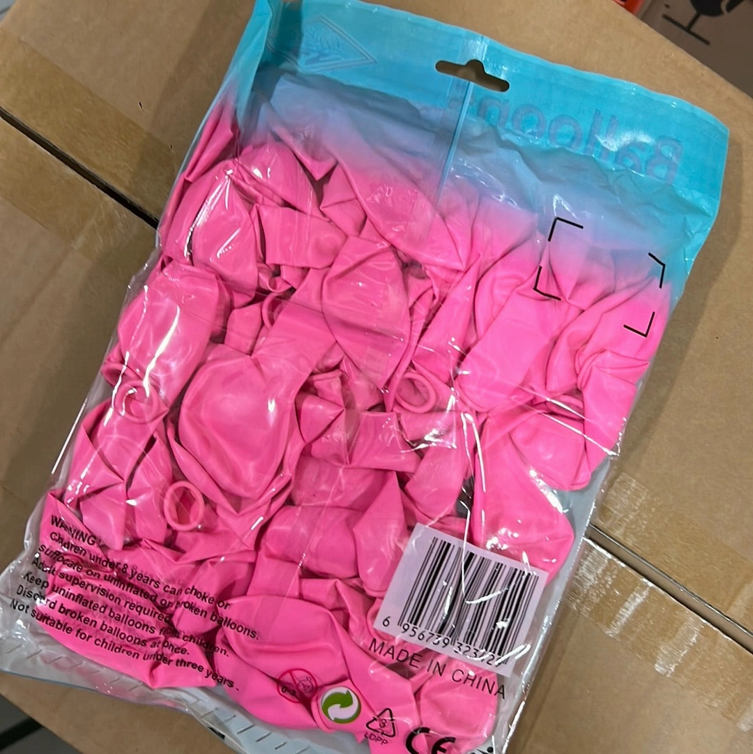 100 pcs Standard 10 Pink single layer balloon baby shower realistic flower bouquet  