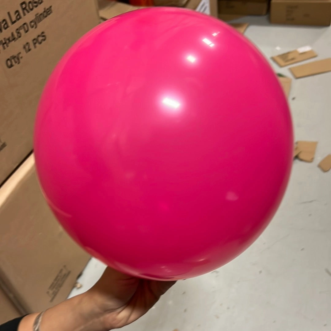 100 pcs Standard 12 Rose Pink single layer balloon baby shower