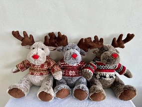 10 light brown Christmas sweater Moose plush toy stuffed animal FY23060 realistic flower bouquet  