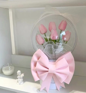 10 pcs Clear bobo balloon 24CM/9.5" realistic flower bouquet  
