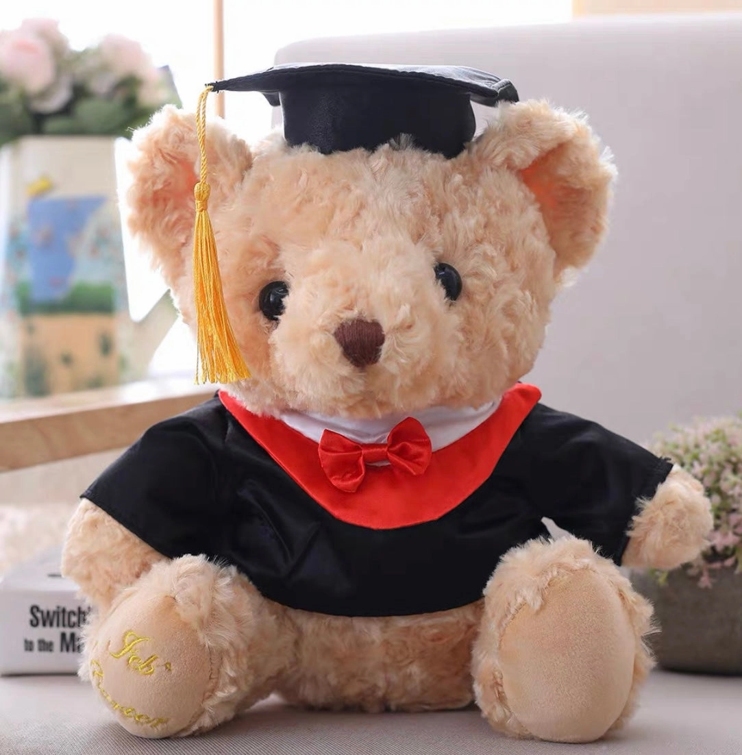 11 Graduation Brown Bear realistic flower bouquet  