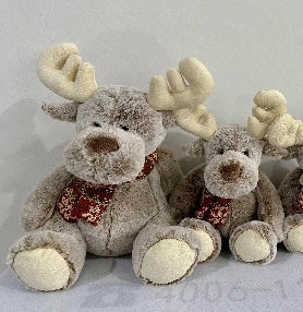12 Christmas Moose plush toy stuffed animal FY23014( light brown)