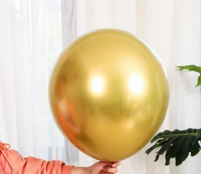 1pc 18?? metallic silver/gold single layer balloon artificial flower bouquet  