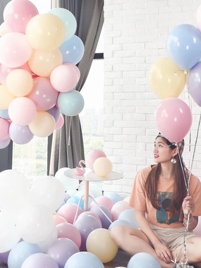 25 pcs Mix Pastel color balloon baby shower realistic flower bouquet  