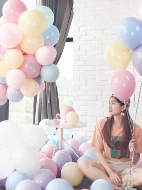 25 pcs Mix Pastel color balloon baby shower realistic flower bouquet  