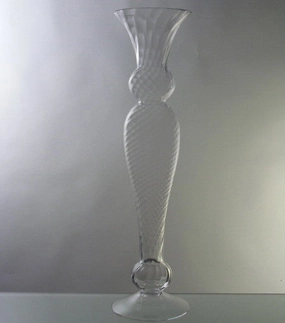 27" Elegant Ripple Vase glass vase centerpieces C922O,aesthetic flower vase