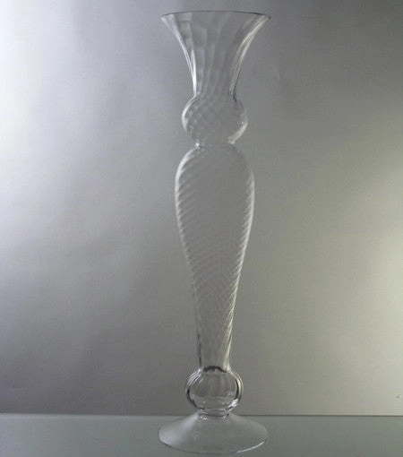27" Elegant Ripple Vase glass vase centerpieces C922O,aesthetic flower vase