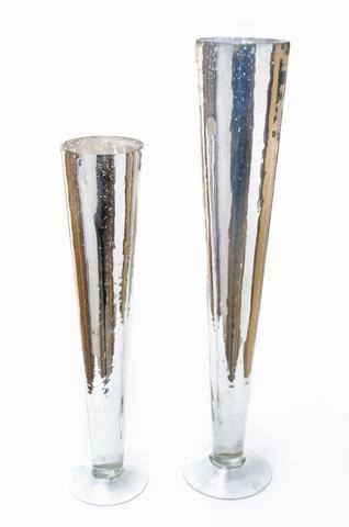 28"MERCURY Gold TRUMPET VASE