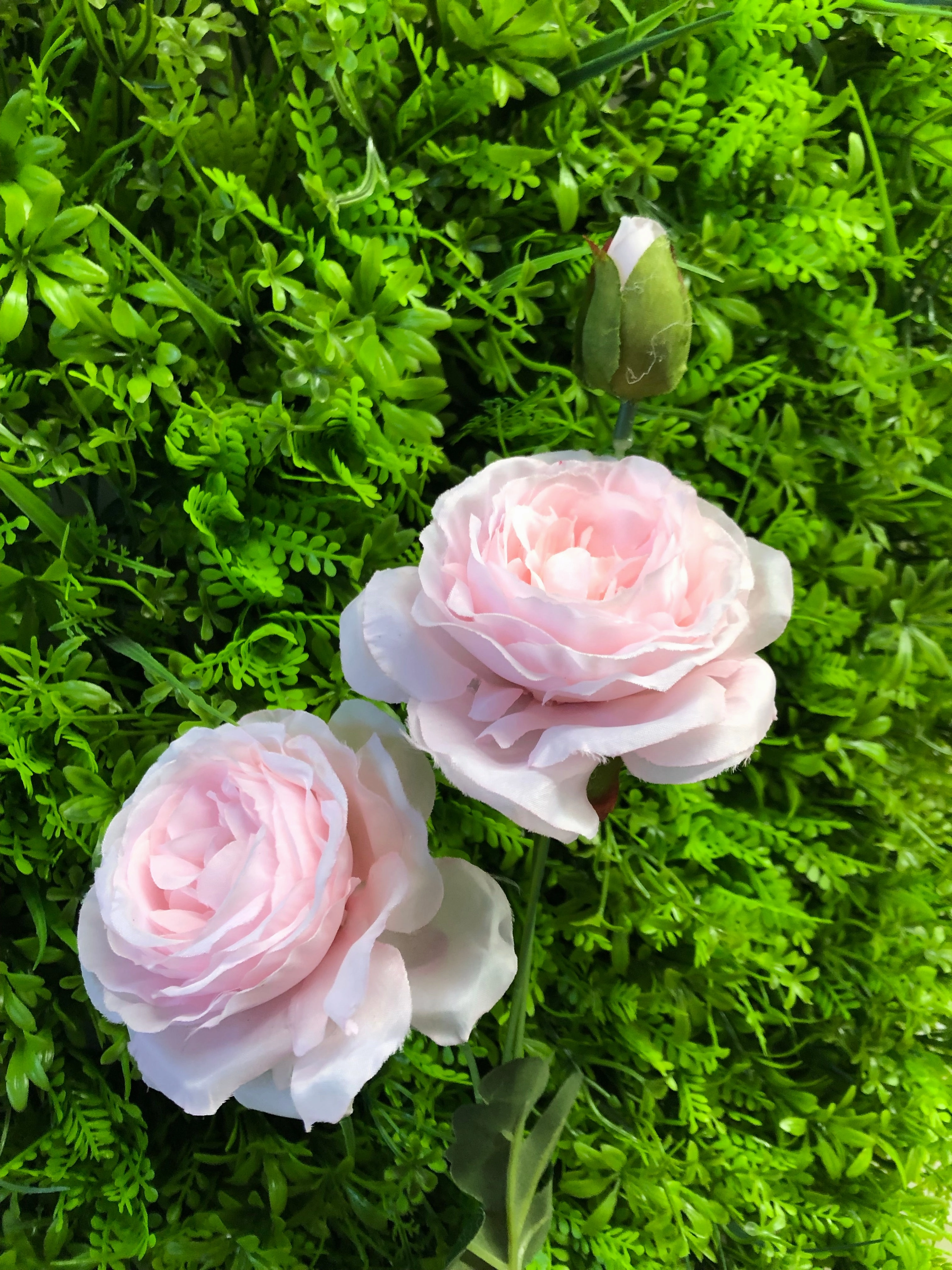 2 1 head Pink Puffy Rose Spray artificial flower