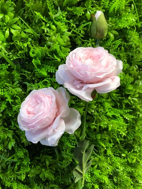 2 1 head Pink Puffy Rose Spray artificial flower realistic flower bouquet  