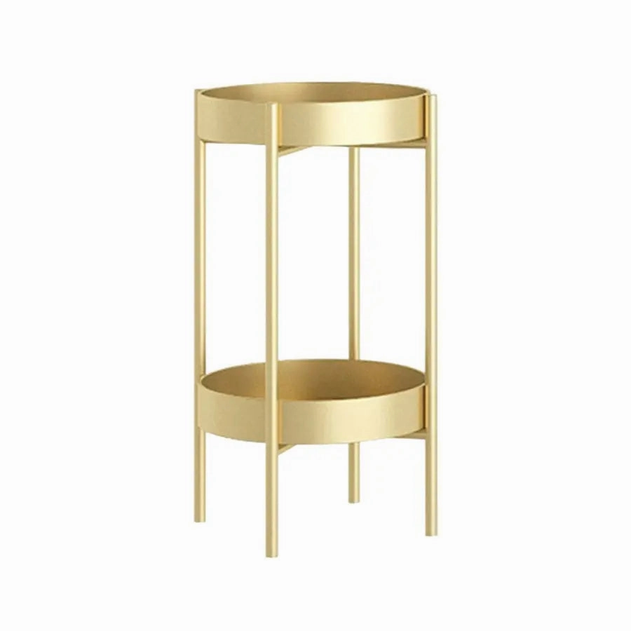 2 Layer 50cm Gold Metal Plant Stand,plant shelf accessories