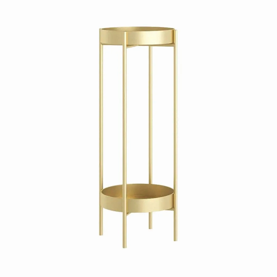 2 Layer 80cm Gold Metal Plant Stand,plant shelf accessories