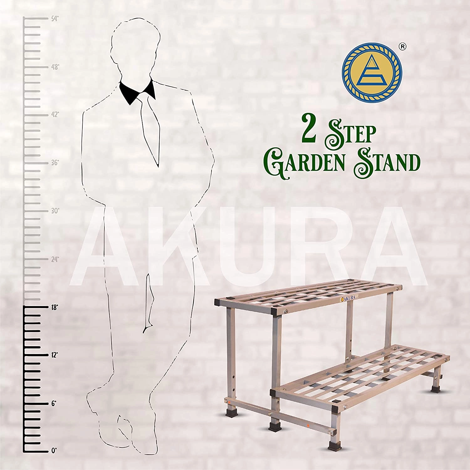 2-Step Metal Planter Stand