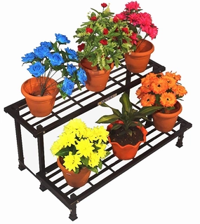 2-Step Metal Planter Stand,plant shelf accessories