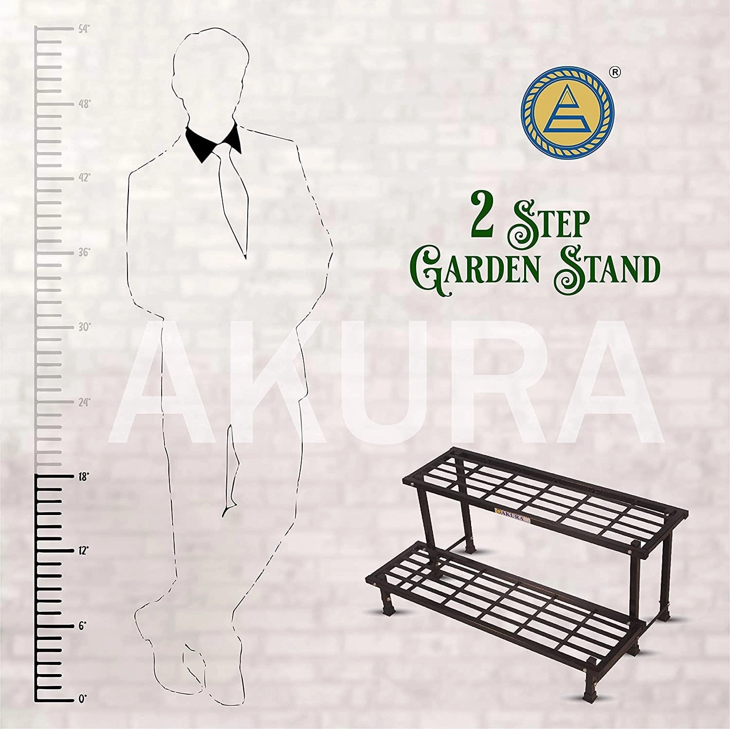 2-Step Metal Planter Stand