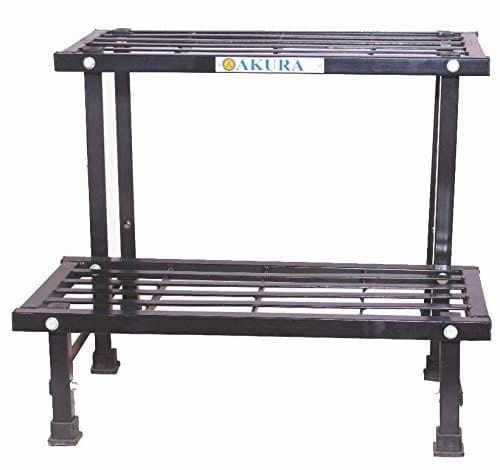 2-Step Metal Planter Stand (Size: W-60 cm x D-52.5 cm x H-47.5 cm)