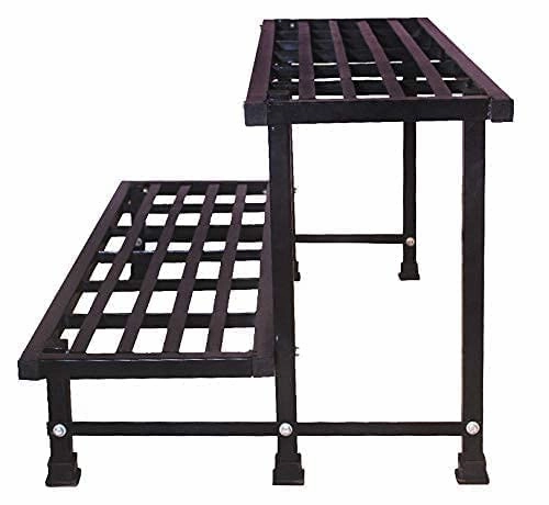 2-Step Metal Planter Stand (Size: W-60 cm x D-52.5 cm x H-47.5 cm)
