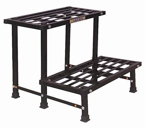 2-Step Metal Planter Stand (Size: W-60 cm x D-52.5 cm x H-47.5 cm)