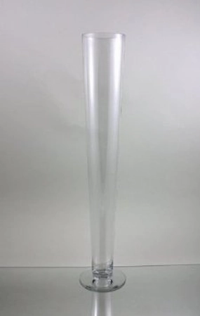 32"Clear Pilsner/Cone/Trumpet Vase -TRU5,aesthetic flower vase