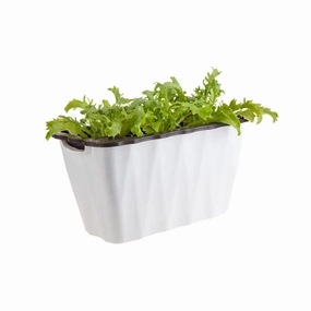 35cm White Rectangular Outdoor Planter,flowerpot set decor