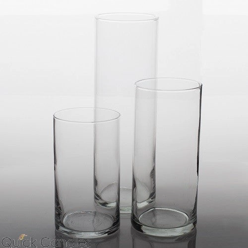 3/set Cylinder Vase 16"x4"/12"x4"/8"x4" DIY Wedding Supply
