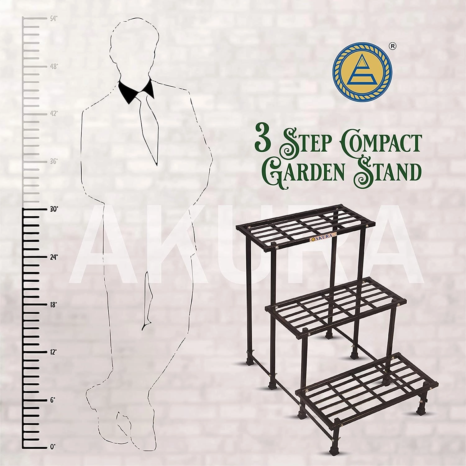 3-Step Metal Planter Stand