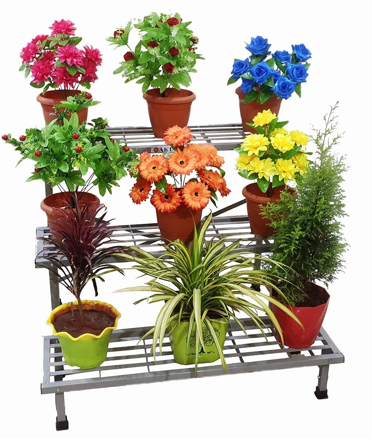 3-Step Metal Planter Stand (100x85x77.5cm)