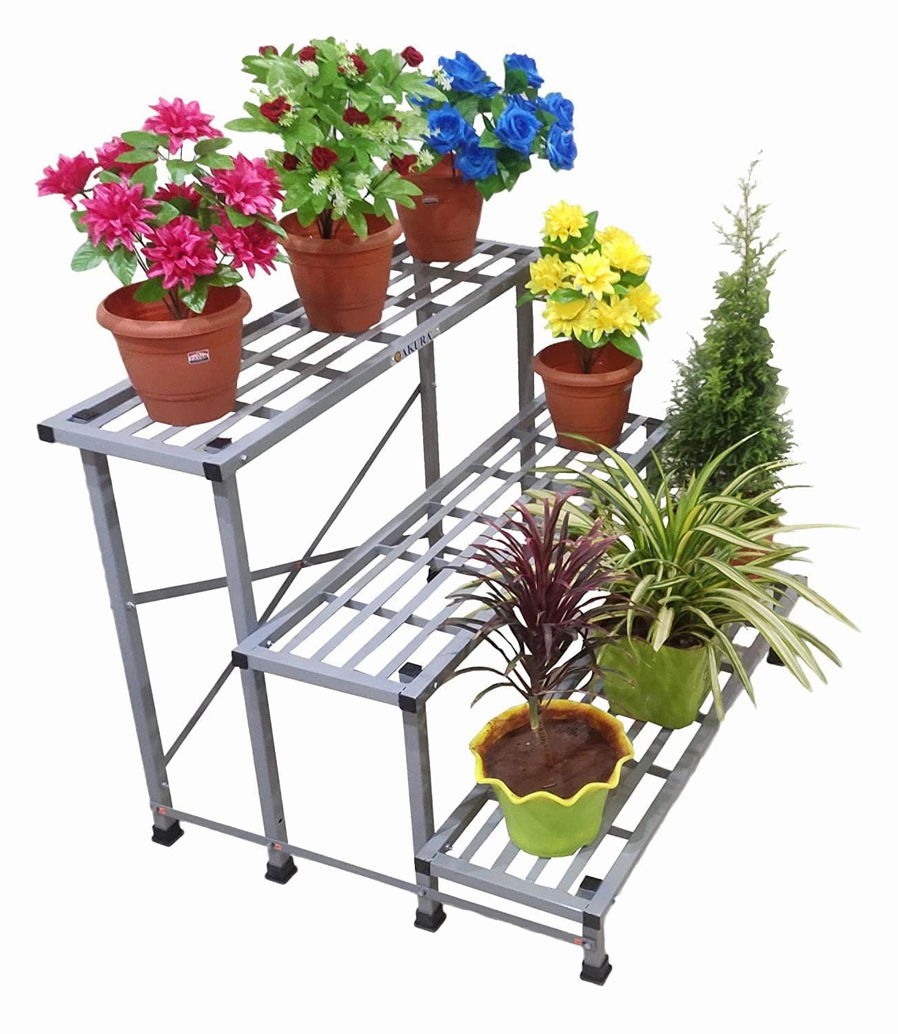 3-Step Metal Planter Stand (100x85x77.5cm)