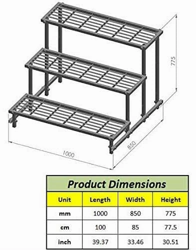3-Step Metal Planter Stand