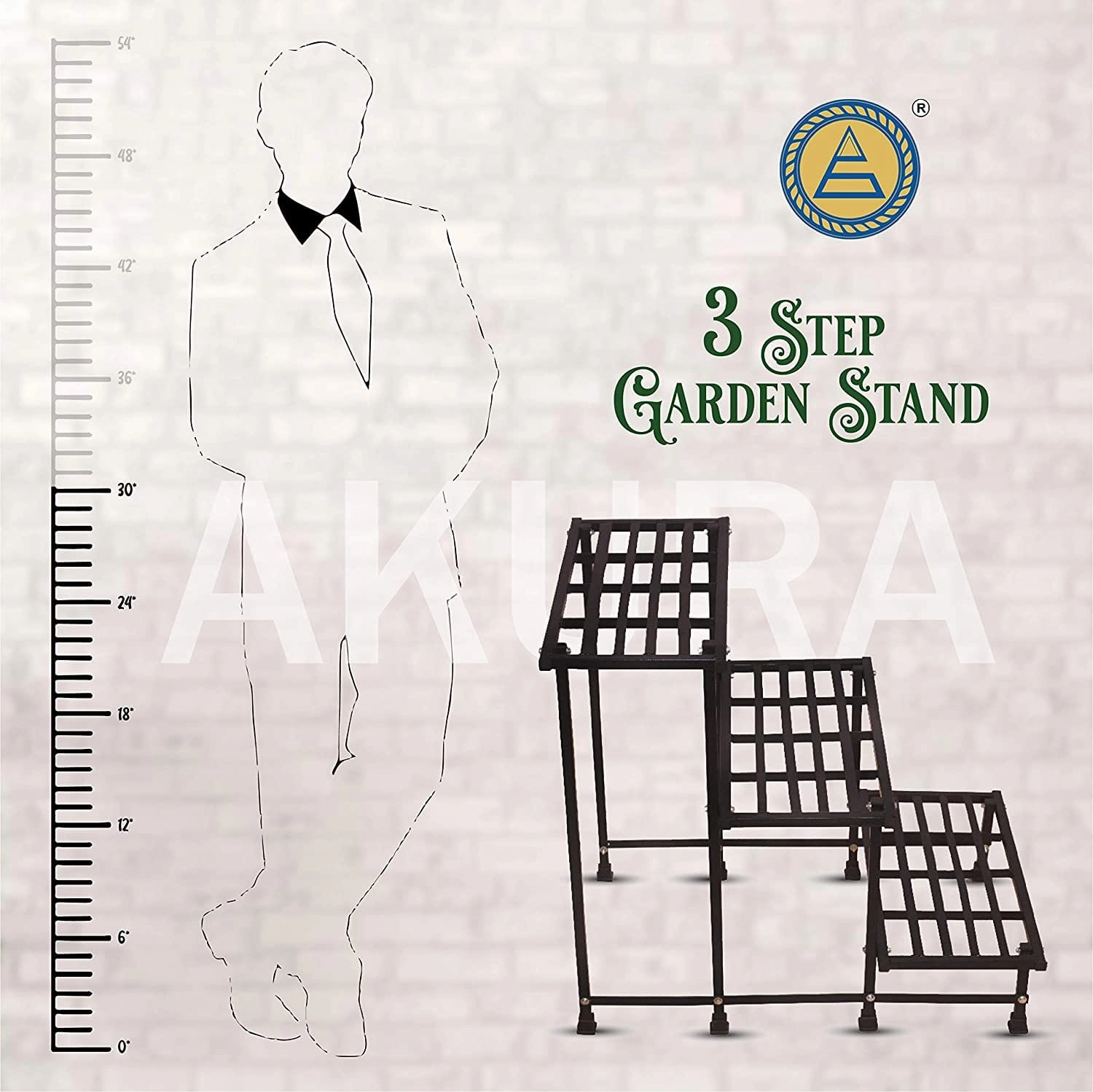 3-Step Metal Planter Stand