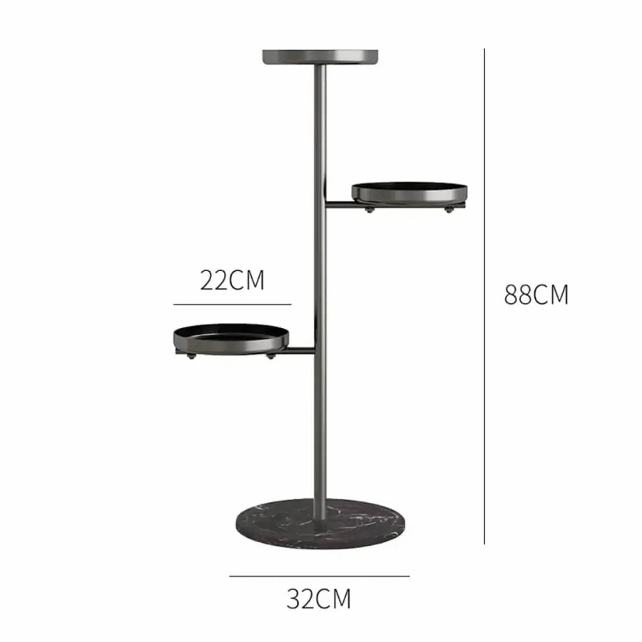 3 Tier Black Plant Stand for 3 Planters