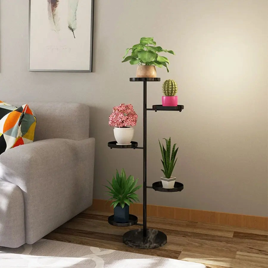 3 Tier Black Plant Stand for 3 Planters