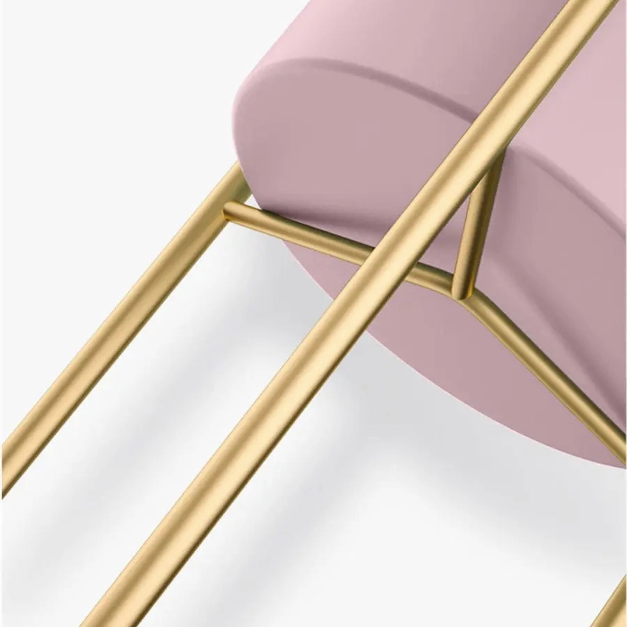 42cm Pink & Gold Metal Plant Stand