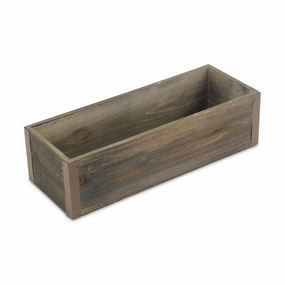 4911 - Fiorel Rectangular Wood Planter,flowerpot set decor