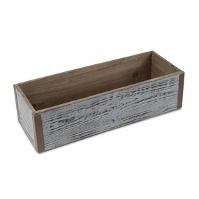 4911GW - Fiorel Rectangular Wood Planter,flowerpot set decor