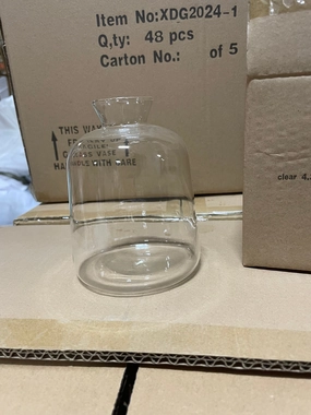 4.3" Clear Bud Vase (M) XDG2024G-1 round vase wedding centerpiece bubble,aesthetic flower vase