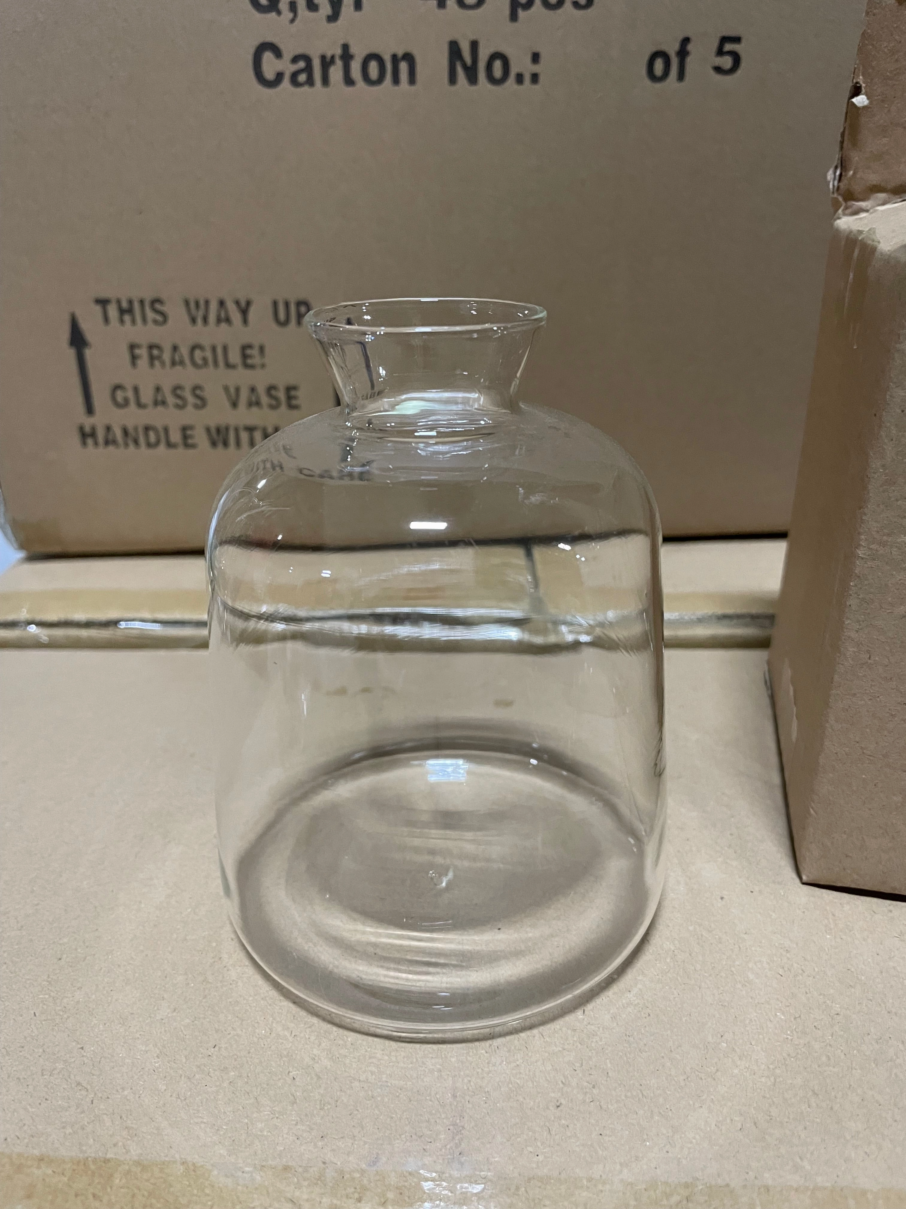 4.3" Clear Bud Vase (M) XDG2024G-1 round vase wedding centerpiece bubble