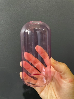 4.3" Pink Bud Vase (S) Lampwork Small vase wedding centerpiece,aesthetic flower vase