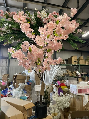 4.5 feet Cherry Blossom mini Tree in a pot Pink XDJ1328-45 realistic flower bouquet  