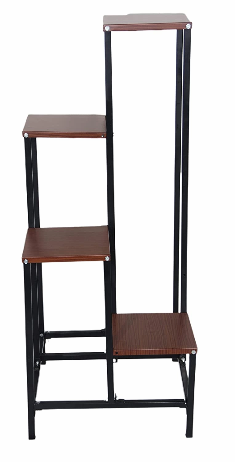 4 Tier Metal Planter Stand (Wooden Finish)