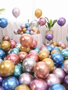 50 pcs 12 metallic PURPLE single layer balloon baby shower realistic flower bouquet  