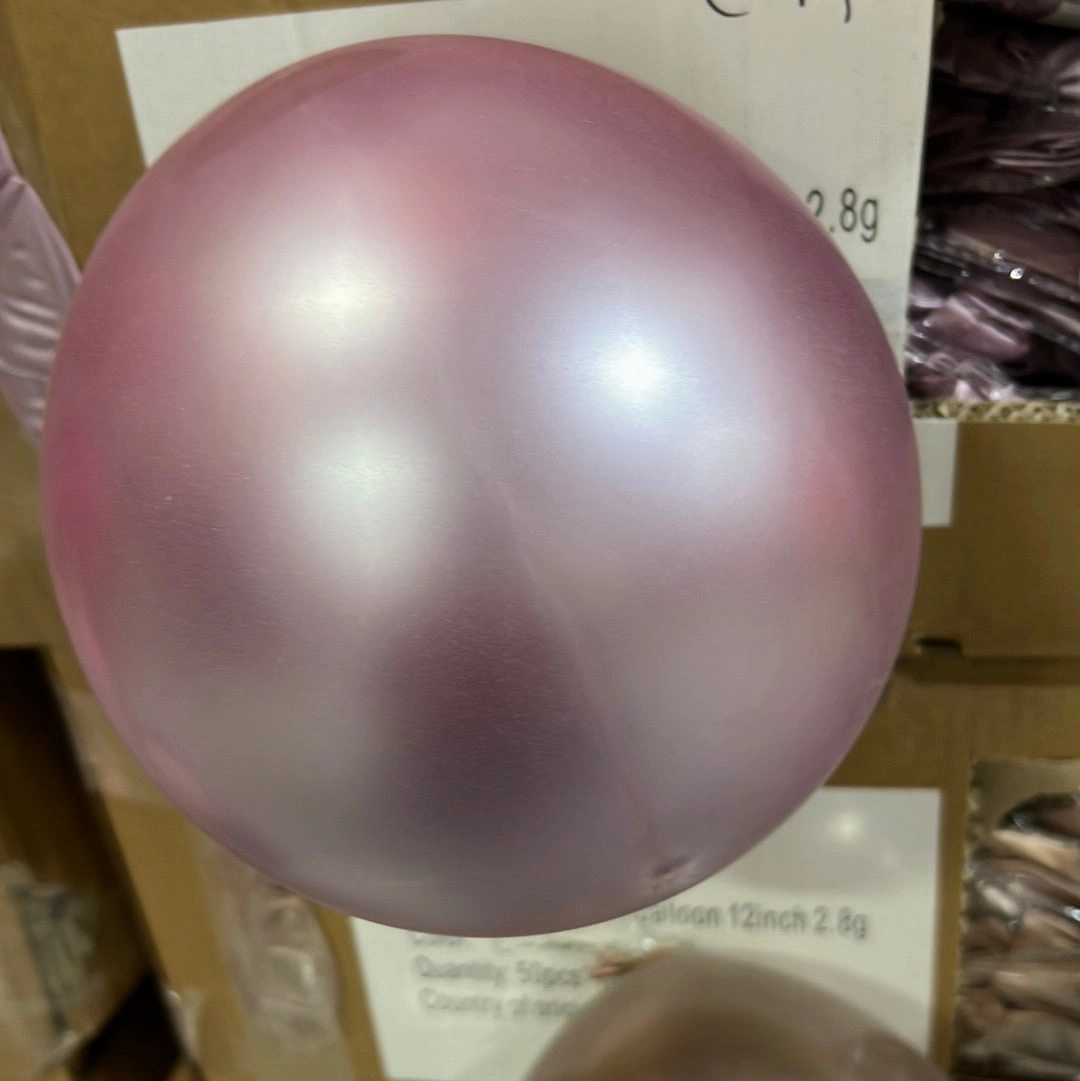 50 pcs 12 metallic PURPLE single layer balloon baby shower