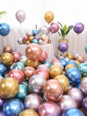 50 pcs 12 metallic PURPLE single layer balloon baby shower realistic flower bouquet  