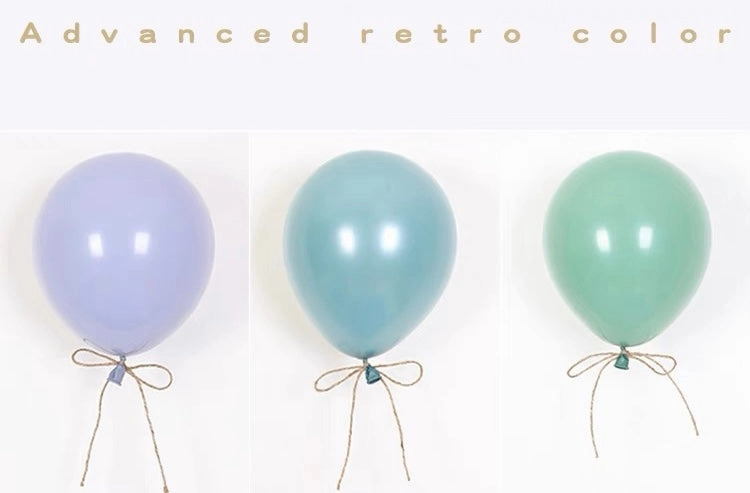 50 pcs retro vintage  peacock blue 12 single layer balloon baby shower