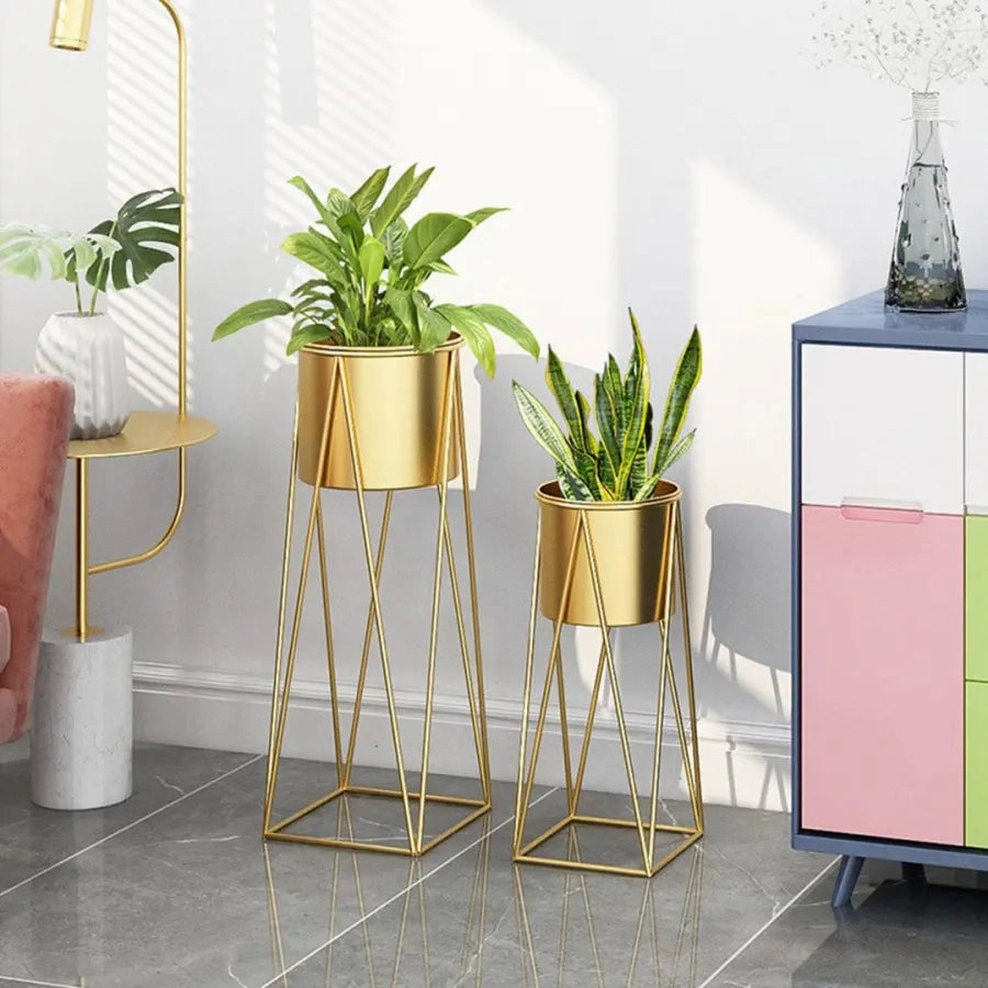 50cm Gold Metal Plant Stand