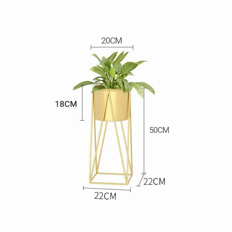 50cm Gold Metal Plant Stand